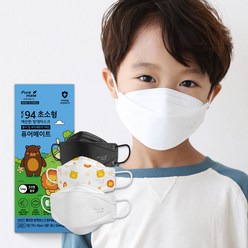 퓨어메이트 KF94 초소형 마스크 30매 화이트 블랙 캐릭터, 1개입, 30개