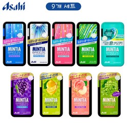일본 아사히 민티아 브리즈 mintia breeze 구강청정사탕 에티켓 캔디 30알 9가지맛 9개 세트, 샤이니핑크9