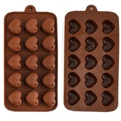4000 실리콘 초콜릿 몰드, 1개, 20-동글하트