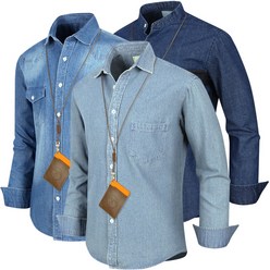 [95-130] 남자 청남방 데님셔츠 18종 긴팔 셔츠 남성 체크 남방 청셔츠 빅사이즈