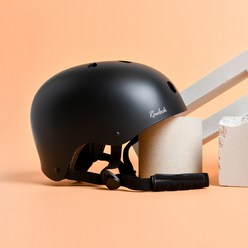 어반 어린이 헬멧 유아용 주니어 자전거 킥보드 인라인 키즈 보호장비, 블랙