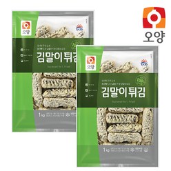 [1+1] 사조오양 김말이 튀김 1kg 2봉, 1세트