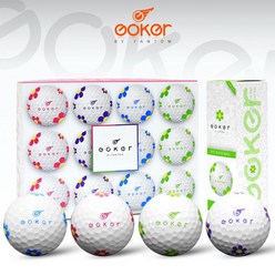 고커 데이지 비거리향상 초고반발 3피스 골프볼 12알, 색상:단일색상