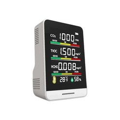 가스경보기 디지털 온도 습도 센서 테스터 가정용 이산화탄소 측정기 공기질 모니터 TVOC HCHO 감지기, 1개