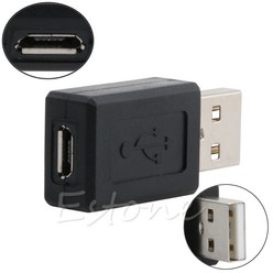 핸드폰 폰을위한 미세 USB 여성 대 USB 남성 어댑터 케이블 태블릿 PC, 검은색, 1개