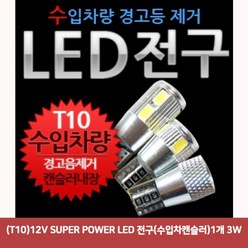 (T10)12V SUPER POWER LED 전구(수입차캔슬러)1개 3W2411