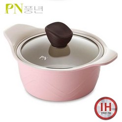 PN풍년 블리스올라 세라믹 양수 냄비, 20cm, 핑크