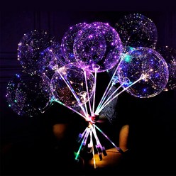 브로키 풍선 LED 투명풍선 케이스 야광 축제 파티용품 이벤트, LED 투명풍선세트(케이스)