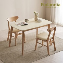 핀란디아 데니스 4인테이블 식탁/테이블>식탁/입식테이블, 내추럴+화이트