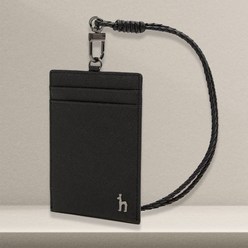 헤지스 카드지갑 지갑 목걸이형 카드홀더 블랙 HJHO3E605BK