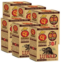 베트남 Luwak 루왁 3in1 C7 골드 커피 17g 18팩 x6, 306g, 18개입, 6개