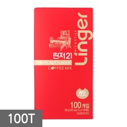 린저21 노프림 헤이즐넛향 커피믹스 100T