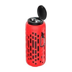 신형 블루투스 스피커 이어폰 투인원 휴대용 야외 라이딩 무선 실린더 물컵 오디오 무역 선물, 2.M47 Red