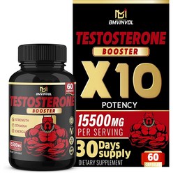 MAPEinc 최강유기농 테스토스테론부스터(Testosterone Booster) 남자을 위한 15500 mg강도 체력에너지 내구성 테스토부스트 빠른 근육 발달 성장향상 60정, 테스토스테론60정, 1개