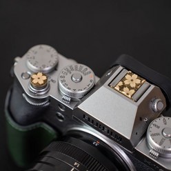 카메라 소프트 버튼 레트로 캡 사진작가/SHELV 기존 Nikon zf 스테레오 셔터 순수 구리 xs20 벚꽃 핫슈 커버 크리에이티브 금속 Sony Canon r50 범용 조각 복, [03] 사쿠라 핫슈 커버 - 순동 + 사쿠라 셔터 버