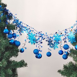 2M świąteczna girlanda na bombki świąteczne sznurkowe kulki na choinkę strona główna dekoracje ś, Niebieski