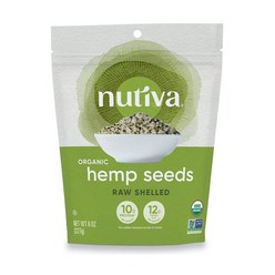 누티바 Raw Shelled 헴프씨드 8oz / Nutiva Organic Raw Shelled Hempseed 227g, 1개
