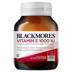 호주 약국 판매 블랙모어스 혈 청소 관 영양제 100% 천연 비타민 E 1000IU 30캡슐, 1병