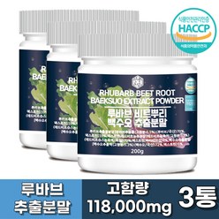 인생도담 루바브 추출물 고함량 118 000mg, 3통, 200g