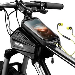 자전거 더블 프레임 휴대폰 가방, 1개