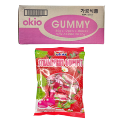 오키오 딸기 구미 젤리 80g x 36봉(손소독제증정), 36봉