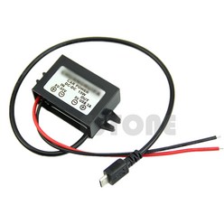 전원 DC DC Supply Converter 모듈 8-50V ~ 5V 마이크로 USB 출력 12V/24V ~ 5V, 검은색