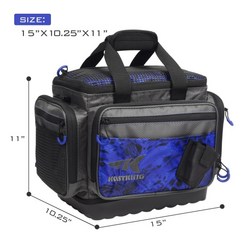 KastKing 낚시 가방 대용량 다기능 루어 낚시 태클 팩 야외 허리 가방 낚시 상자 플라이어 보관, 블루 플래그