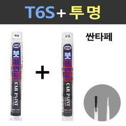 일신 현대 싼타페 T6S 티타늄실버 붓페인트 + 투명마감용 붓페인트 15ml