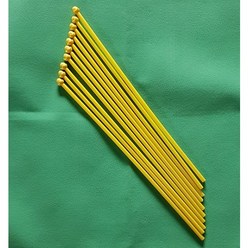 노란 수기깃대 수기봉 길이 50cm 지름 10mm, 1묶음, 1개