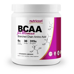 뉴트리코스트 BCAA 여성용 스트로베리 레모네이드 맛, 1개, 315g