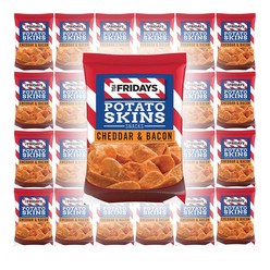 티지아이 프라이데이 포테이토 스킨 스낵 체다 베이컨 28.3g 24팩 TGI Fridays Potato Skins Snacks Cheddar Bacon, 24개