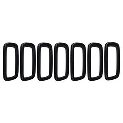 지프 레니게이드 2015-2018 용 프론트 그릴 삽입 커버 트림 프레임 세트당 7 개, 1.Black