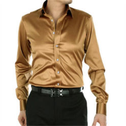 남자실크셔츠 비단 남방 남성긴팔 셔츠 광택 실크 남성복 새틴 모방사 상의 얇은