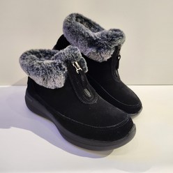 스케쳐스 BC 여성 컴포트화 부츠 따뜻한 미끄럽지않은 가벼운 신발 SP0WSCDW021 올검정 지퍼가 달린 볼이 넓은 쿠션화