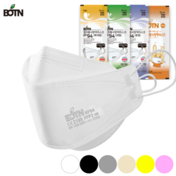 보튼 커버업 끈조절마스크 숨쉬기 편한 컬러 패션 KF94 마스크 (20매입), 100매입, 화이트, 소형(S)