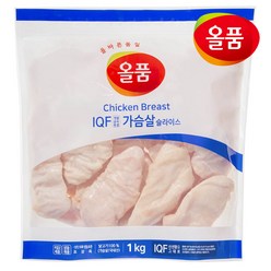 올품 IQF 닭가슴살 슬라이스 1kg x 1봉, 1kg(1개), 1개