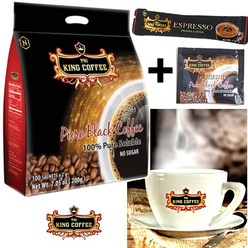 TNI 퓨어블랙 커피 킹커피 2g x 100개 +사은품 2g 에스프레소 2.5g 한개더, 200g X 1팩
