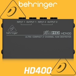 베링거 HD400 험 노이즈 제거기 2CH 초소형 정품, HD400 2CH 험 디스트로이어
