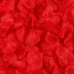 2000pcs 홈 장식 가짜 장미 꽃잎 시뮬레이션 꽃 파티 웨딩 크리스마스 장식을위한 부드러운 웨딩 꽃잎, 빨간색, 스타일 1