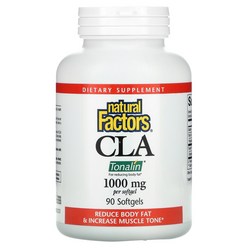 Natural Factors CLA 토날린 1000 mg 90 소프트 젤, One Color, One Size