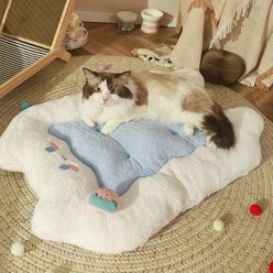 JINYOUQIAN 고양이 집 고양이 매트 고양이 침구 고양이 침대 강아지 용품, A