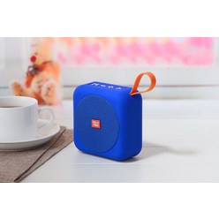 프라이빗 모드 블루투스 스피커 휴대용 카세트 USB 패브릭 야외 휴대용 무선 선물 미니 오디오, 푸른 색