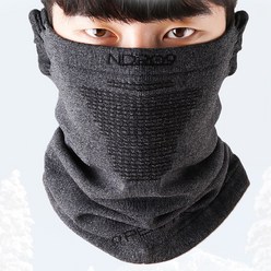 엔도나인 겨울넥워머 귀덮개 귀가리개 겸용 방한 마스크, 1.BLACK, 1개