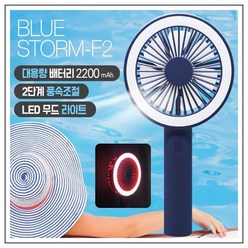 시나브로129 블루스톰 불빛나는 LED 충전식 휴대용 미니 손 선풍기 핸디형, 핑크, 선풍기색상