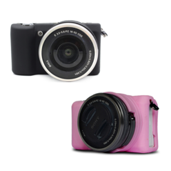 이너스 소니 A5000 젤리 실리콘 카메라 케이스, 1개, 소니 A5000-블랙