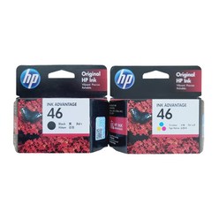 HP 46 정품잉크 CZ637AA CZ638AA 2020hc HP4729 HP2529 2520hc 4색세트, 1개, 검정+컬러3색