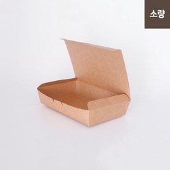 샤인팩 크라프트 일회용 종이 버거 김밥 떡 포장용기 ky도시락 3호(100개), 100개, 1개