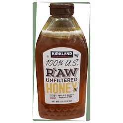 커클랜드 써든 캘리포니아 비정제 생꿀 A등급 로우 허니 1.36kg / Kirkland Signature Raw Unfiltered Honey, 1개