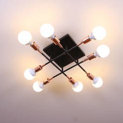 boaz 반디8등 방등 거실등 직부등 LED 인테리어 조명 천장등/실링라이트, 반디8등+LED볼구(주광)8개