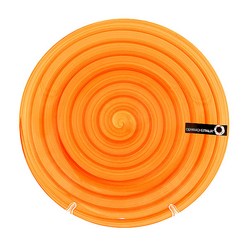 이태리 수입 접시 스파이럴 다크오렌지 25cm/그릇, 이탈리아접시 스파이럴(25cm/다크오렌지)